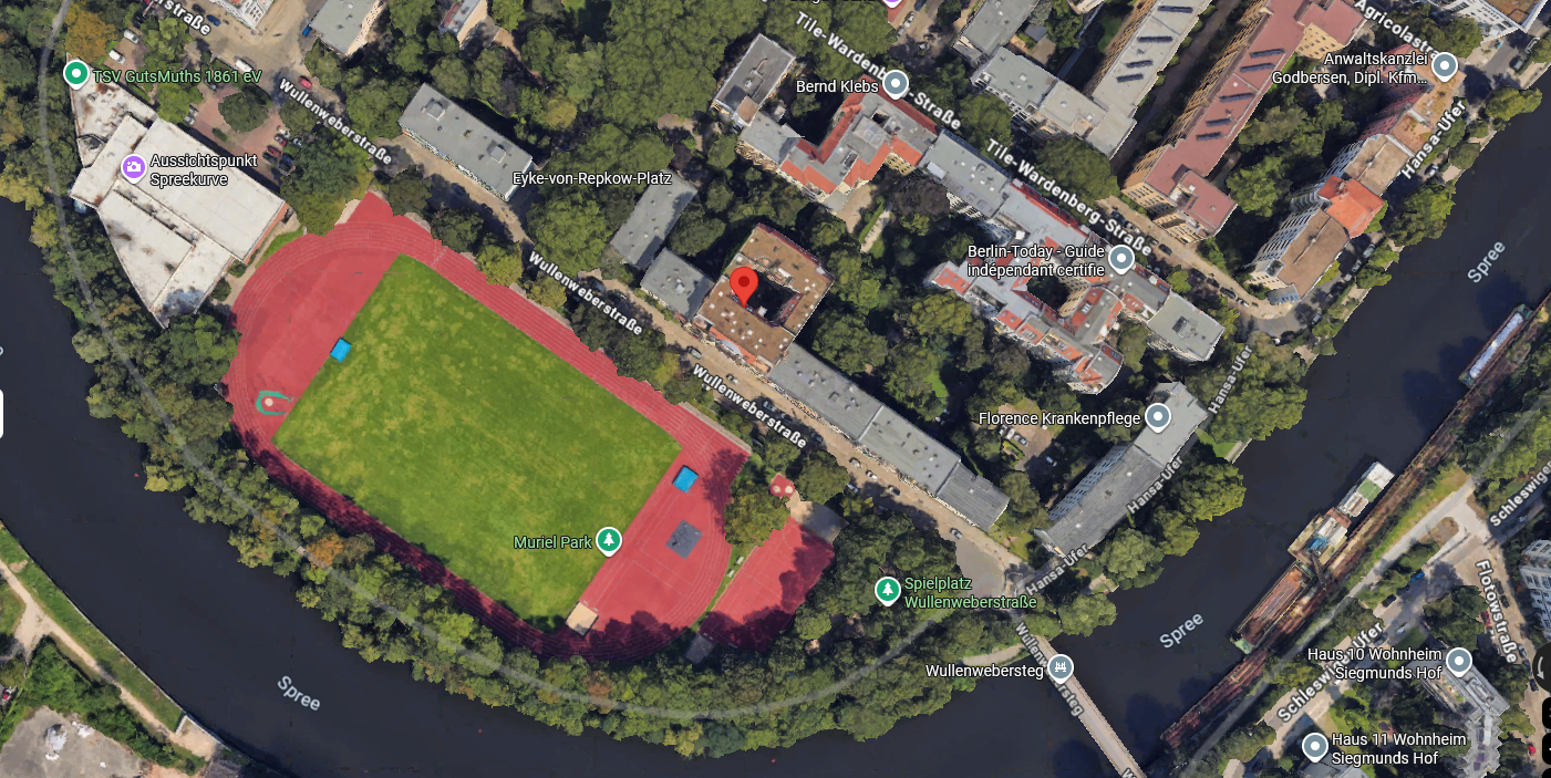 Anfahrtskarte und Standort der Modellbau Werkstatt in Berlin-Tiergarten